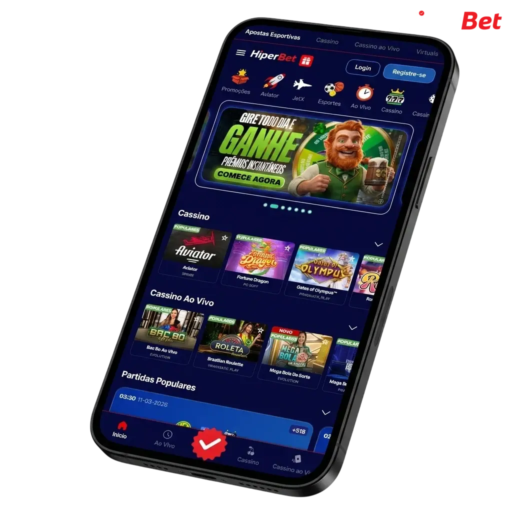 App Hiperbet para Android e iOS