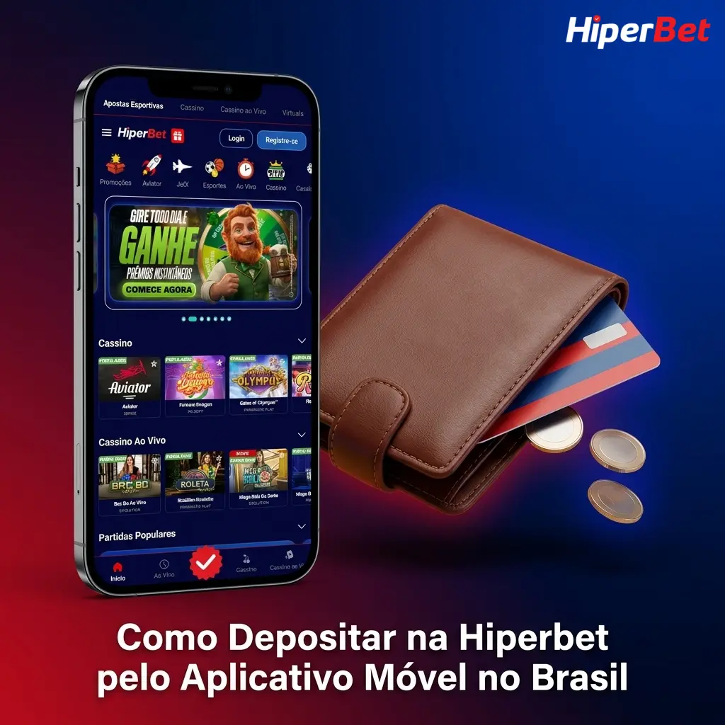 Como depositar na Hiperbet pelo aplicativo móvel no Brasil